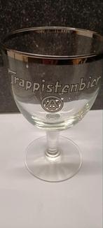 Oud bierglas mooie zilveren rand Westmalle, Ophalen of Verzenden