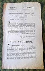 Aalst, opsporingsbericht crimineel, Napoleontische tijd, Antiek en Kunst, Antiek | Boeken en Manuscripten, Ophalen of Verzenden