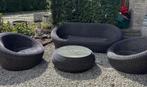Rotan loungeset (wicker), Tuin en Terras, Ophalen, 5 zitplaatsen, Rotan, Loungeset