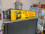 Wilco Accus oude reclame lichtbak, Verzamelen, Ophalen, Gebruikt, Lichtbak of (neon) lamp