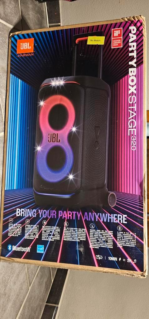 JBL Partybox 320 NEUF, Audio, Tv en Foto, Karaoke-apparatuur, Nieuw, Microfoon(s), Ophalen