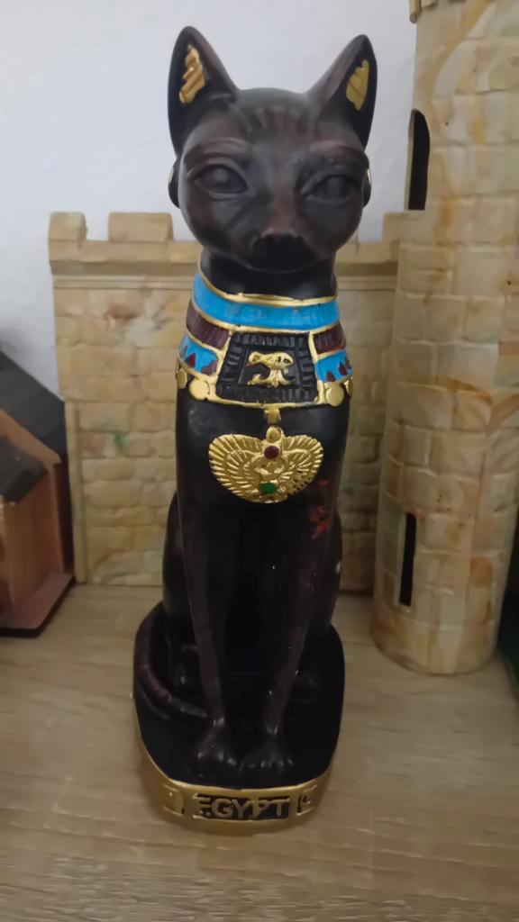 Egyptische kat 19 cm H, Antiek en Kunst, Kunst | Niet-Westerse kunst, Ophalen of Verzenden