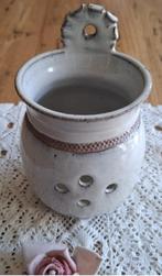 Kleine Franse brocante gres knoflookpot, handgemaakt, Ophalen of Verzenden