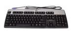 HP KB-0316 - Black + Silver PS/2 Wired Keyboard for Desktops, Ophalen, Gebruikt, Azerty, HP