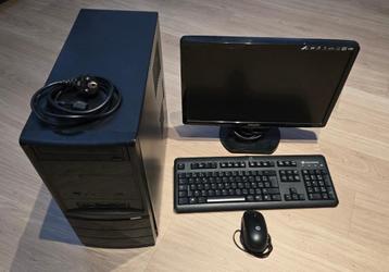 Tour pc complet écran 19' i3 8gb ssd + hdd 500g top deal w11 beschikbaar voor biedingen