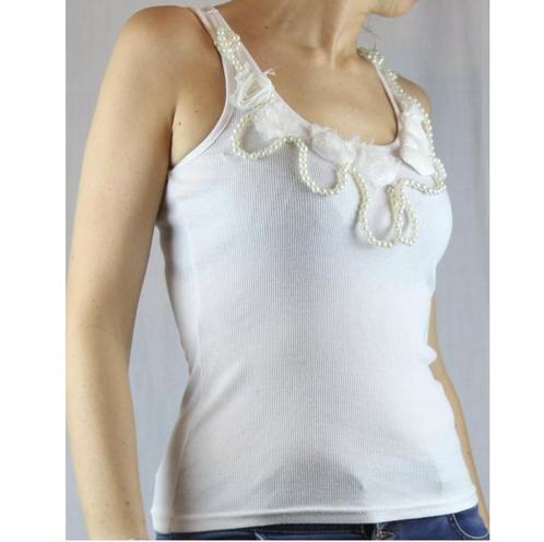 Wit topje van Moggy's - Maat medium/large, Vêtements | Femmes, Tops, Blanc, Enlèvement ou Envoi