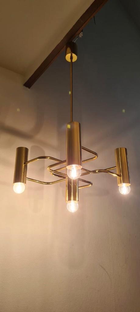 lampe suspendue géométrique, Boulanger Gaetano Sciolari, Antiquités & Art, Antiquités | Éclairage, Enlèvement ou Envoi