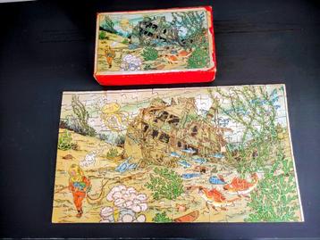 1952 Kuifjesbon puzzel "Schat van Scharlaken Rackham"+doos beschikbaar voor biedingen