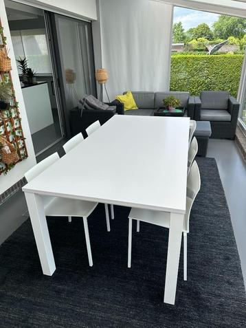 Witte Tafel + 6 stoelen beschikbaar voor biedingen