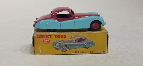 DINKY TOYS UK JAGUAR XK 120 TWEEKLEURIG  REF 157, Hobby en Vrije tijd, Modelauto's | 1:43, Gebruikt, Auto, Dinky Toys, Ophalen of Verzenden