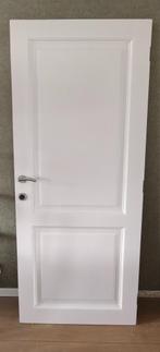 DEURBLAD IN MASSIEF EIK - WIT GESCHILDERD - LINKSE DEUR, Antiek en Kunst, Ophalen