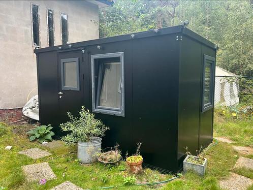 Container - kantoorunit / woonunit 4x2 antraciet!, Doe-het-zelf en Bouw, Bouwketen en Schaftketen, Zo goed als nieuw, Ophalen