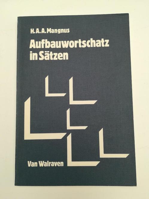 Aufbauwortschatz in Sätzen (H.A.A. Mangnus / Van Walraven), Livres, Langue | Allemand, Non-fiction, Enlèvement ou Envoi