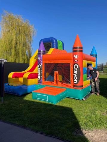 Multiplay Crayon OVERDEKT springkasteel, Hobby & Loisirs créatifs, Articles de fête, Enlèvement, Comme neuf, Article de fête