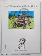 Belgique- Feuillet de luxe Tintin NDL 500 exemplaires, Autre, Affranchi, Enlèvement ou Envoi, Oblitération 1er jour