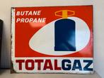 TOTAL GAZ emaille reclamebord, Verzamelen, Ophalen of Verzenden, Gebruikt, Reclamebord