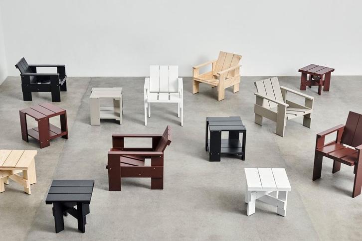 HAY x Rietveld tuinset, Tuin en Terras, Tuinsets en Loungesets, Nieuw, Tuinset, Hout, Bank, Bijzettafel, Stoel, Ophalen