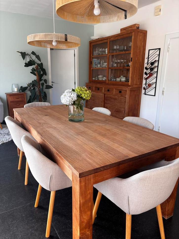 Eettafel Teakhout Ethnicraft, Huis en Inrichting, Tafels | Eettafels, Zo goed als nieuw, Teakhout, Ophalen