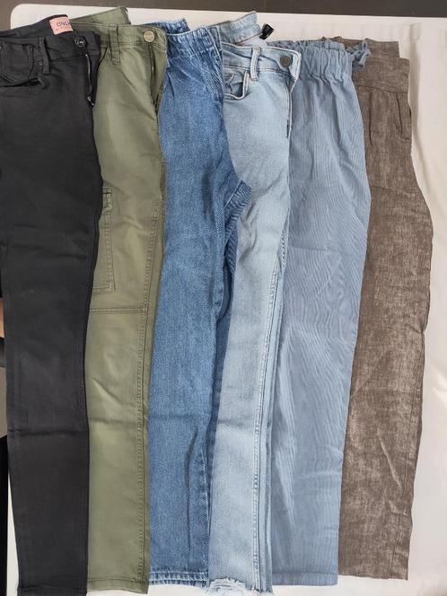pakket met 6 broeken meisje/dames, Kleding | Dames, Broeken en Pantalons, Gedragen, Maat 34 (XS) of kleiner, Overige kleuren, Ophalen