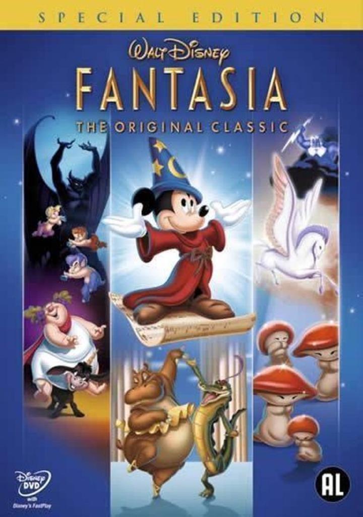 Disney dvd - fantasia - Gouden rugnummer 3, Cd's en Dvd's, Dvd's | Tekenfilms en Animatie, Ophalen of Verzenden