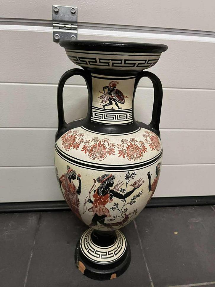 Grande amphore grecque artisanale – Peinte à la main, Antiquités & Art, Antiquités | Vases, Enlèvement ou Envoi