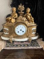 Mooie bronzen pendule met 2 puttys, Antiek en Kunst, Ophalen of Verzenden