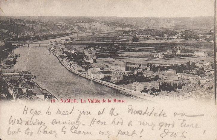 1902 - BELGIQUE - Carte - Namur : La Vallée de la Meuse, Collections, Cartes postales | Belgique, Affranchie, Namur, Avant 1920
