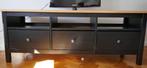 Meuble TV/ télé Ikea Noir & Bois HEMNES, 100 à 150 cm, Bois naturel et noir, moderne, 25 à 50 cm, Enlèvement