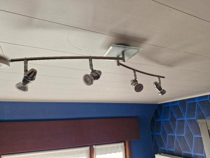 Spots de plafond (3 pièces), Maison & Meubles, Lampes | Spots, Utilisé, Spot encastrable ou Spot mural, Métal ou Aluminium, Halogène