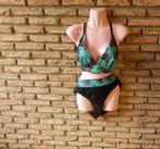 (80)- bikini femme t.XL vert noir - olaian -, Olaian, Ophalen of Verzenden, Zo goed als nieuw, Bikini