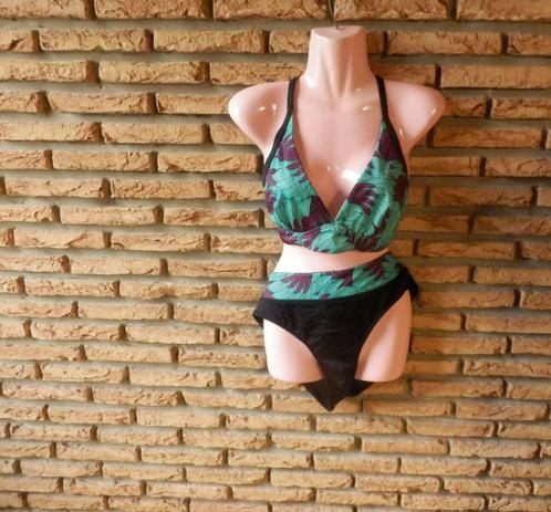 (80)- bikini femme t.XL vert noir - olaian -, Kleding | Dames, Badmode en Zwemkleding, Zo goed als nieuw, Bikini, Groen, Ophalen of Verzenden