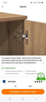 tv meubel artisan eik, Huis en Inrichting, Ophalen, 100 tot 150 cm, Eikenhout, Nieuw