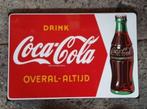 Emaillen Coca cola reclame decoratie bord retro borden, Ophalen of Verzenden, Zo goed als nieuw, Reclamebord