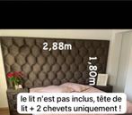 Tête de lit + 2 chevets, Maison & Meubles, Chambre à coucher | Tables de chevet, Comme neuf, 45 à 65 cm, Autres matériaux, Enlèvement