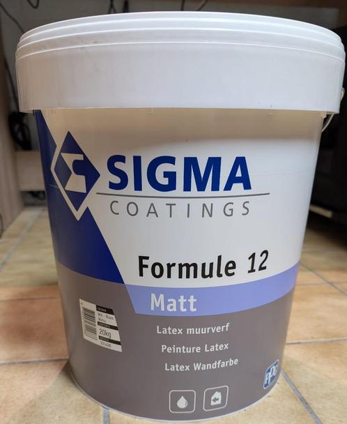 Sigma Formule 12 WIT 20kg, 13 L, (€5,77 per l), Doe-het-zelf en Bouw, Verf, Beits en Lak, Nieuw, Verf, 10 tot 15 liter, Wit, Ophalen