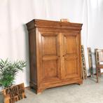 Grande armoire à linge ancienne lourde Louis Philippe en chê, Enlèvement