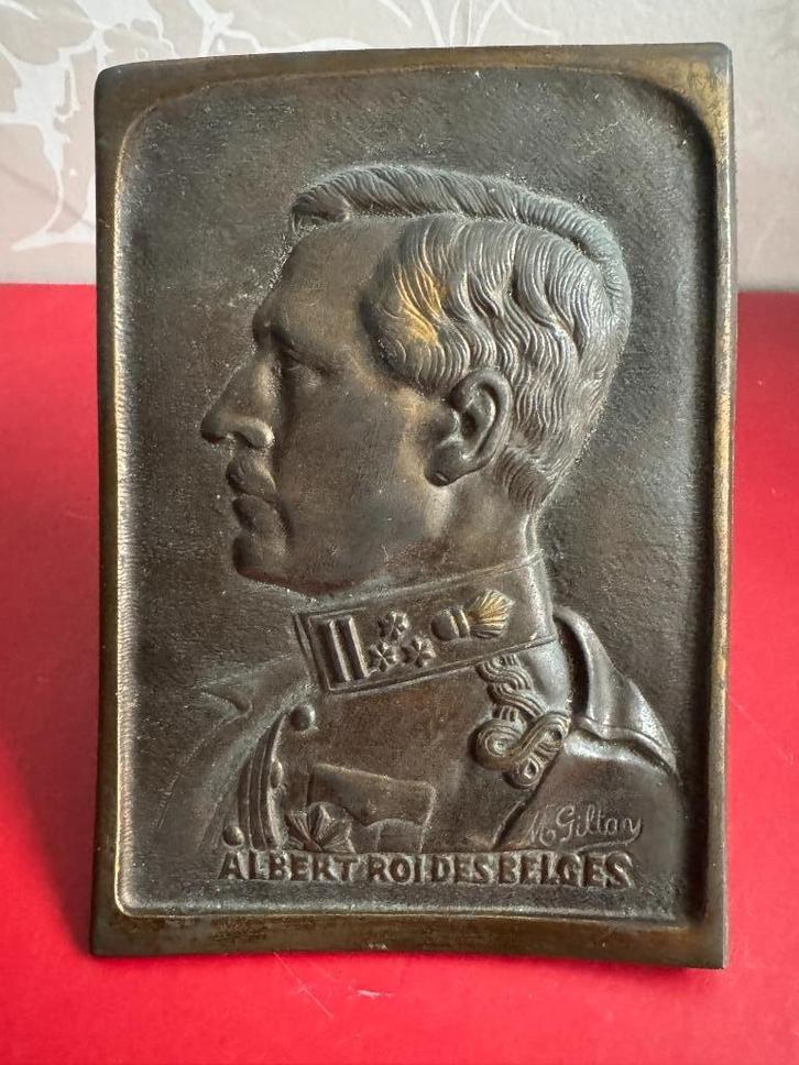 ALBERT Roi Des Belges - Brons - M. Giltay, Antiek en Kunst, Kunst | Beelden en Houtsnijwerken, Ophalen of Verzenden