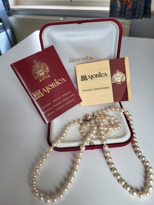 Majorica parelketting  39 cm, Handtassen en Accessoires, Kettingen, Gebruikt, Overige materialen, Wit, Met hanger, Ophalen of Verzenden