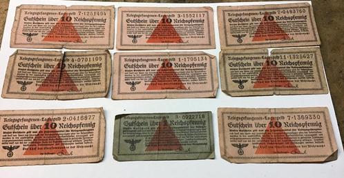 Tickets de prisonniers de guerre, Verzamelen, Militaria | Algemeen, Landmacht, Ophalen of Verzenden