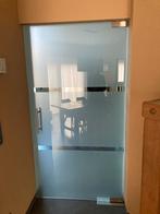 Brede glazen deur van 108,7 cm, Doe-het-zelf en Bouw, Deuren en Vliegenramen, Gebruikt, Binnendeur, Glas, 200 tot 215 cm