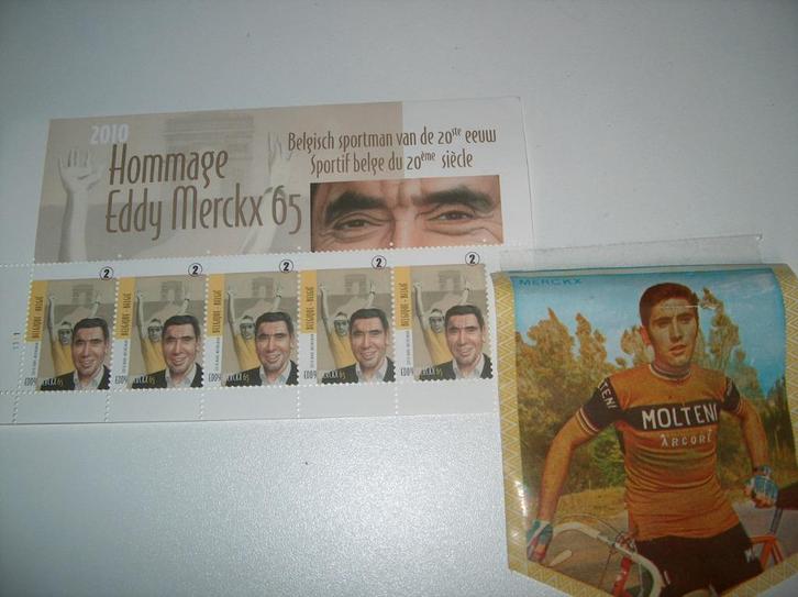 Postzegels Hommage Eddy Merckx 65, Boeken, Sportboeken, Nieuw, Lopen en Fietsen, Ophalen of Verzenden