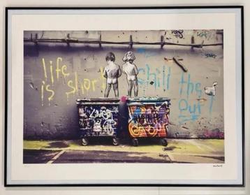BANKSY: XXL-lithografie (56 bij 76 cm). Met COA beschikbaar voor biedingen