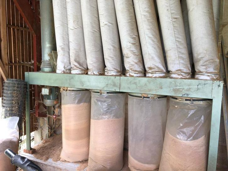 Chipstofzuiger met 4 zakken, Zakelijke goederen, Machines en Bouw | Houtbewerking, Ophalen