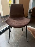 Bruin lederen stoelen (6x) - Juntoo, Huis en Inrichting, Ophalen, Gebruikt, Bruin, Leer