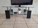 Glazen TV meubel of salontafel., Huis en Inrichting, Ophalen, Gebruikt
