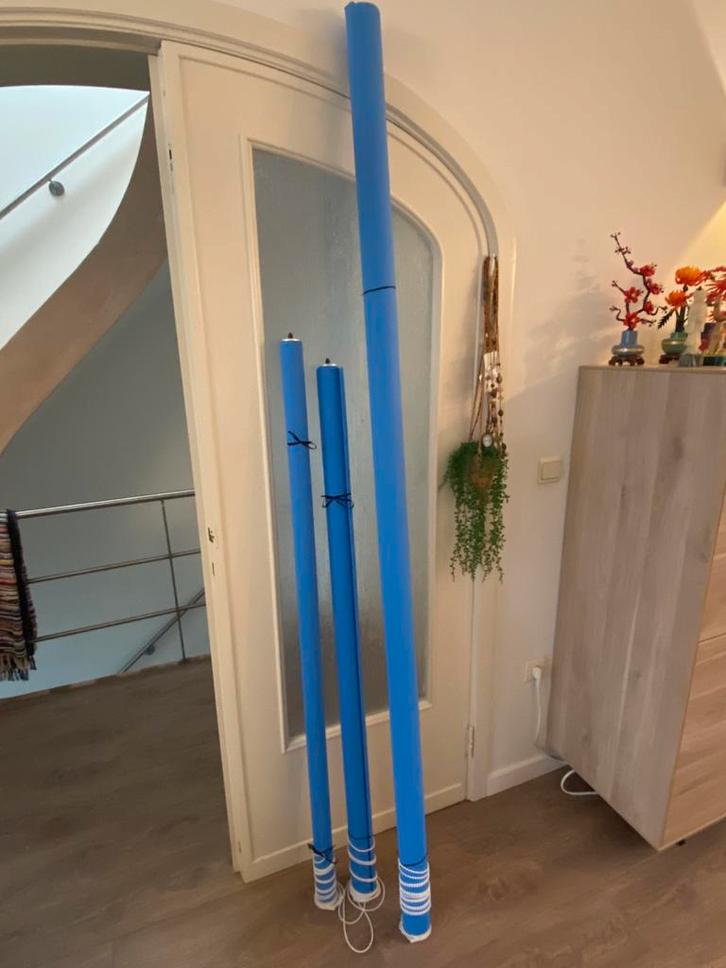 3 verduisterende rolstores hemelsblauw van DIAZ, Huis en Inrichting, Stoffering | Gordijnen en Lamellen, Zo goed als nieuw, Ophalen