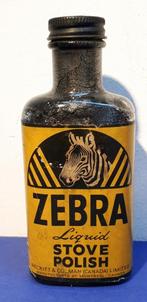 Ancienne bouteille de vernis liquide Zebra., Collections, Marques & Objets publicitaires, Comme neuf, Enlèvement ou Envoi