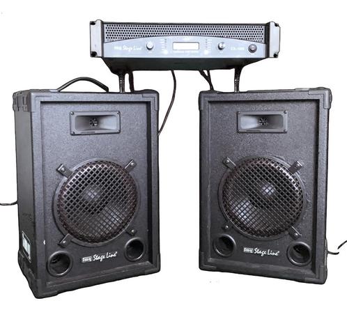 Amplificateur Stageline STA-1000 et Haut-parleurs Stageline, Audio, Tv en Foto, Versterkers en Ontvangers, Gebruikt, Stereo, 120 watt of meer