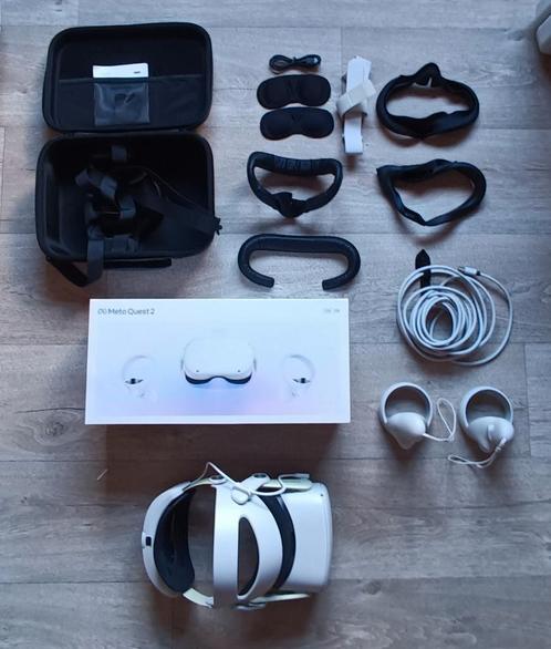 Oculus Quest 2 + Headstrap 6000Mh + Protection+ Câble 5M, Consoles de jeu & Jeux vidéo, Virtual Reality, Comme neuf, PC, Enlèvement ou Envoi