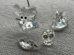 Swarovski : 3 beeldjes (uil - muis & zwaan) - eend=verkocht, Ophalen of Verzenden, Nieuw, Figuurtje